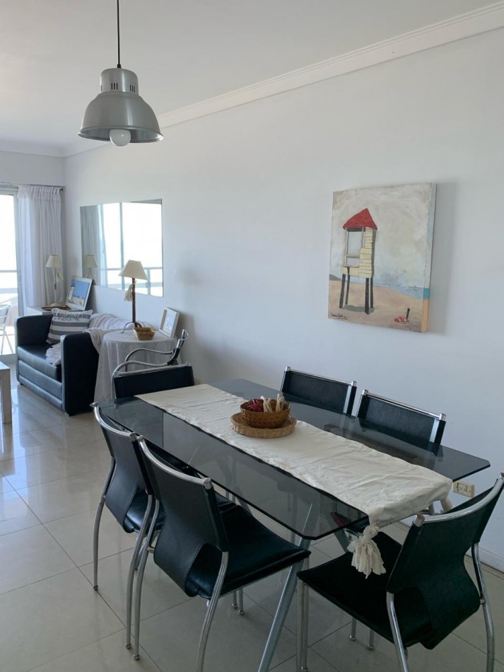 Alquiler 12 meses - Depto. 3 amb. con dependencia, cochera y vista al mar