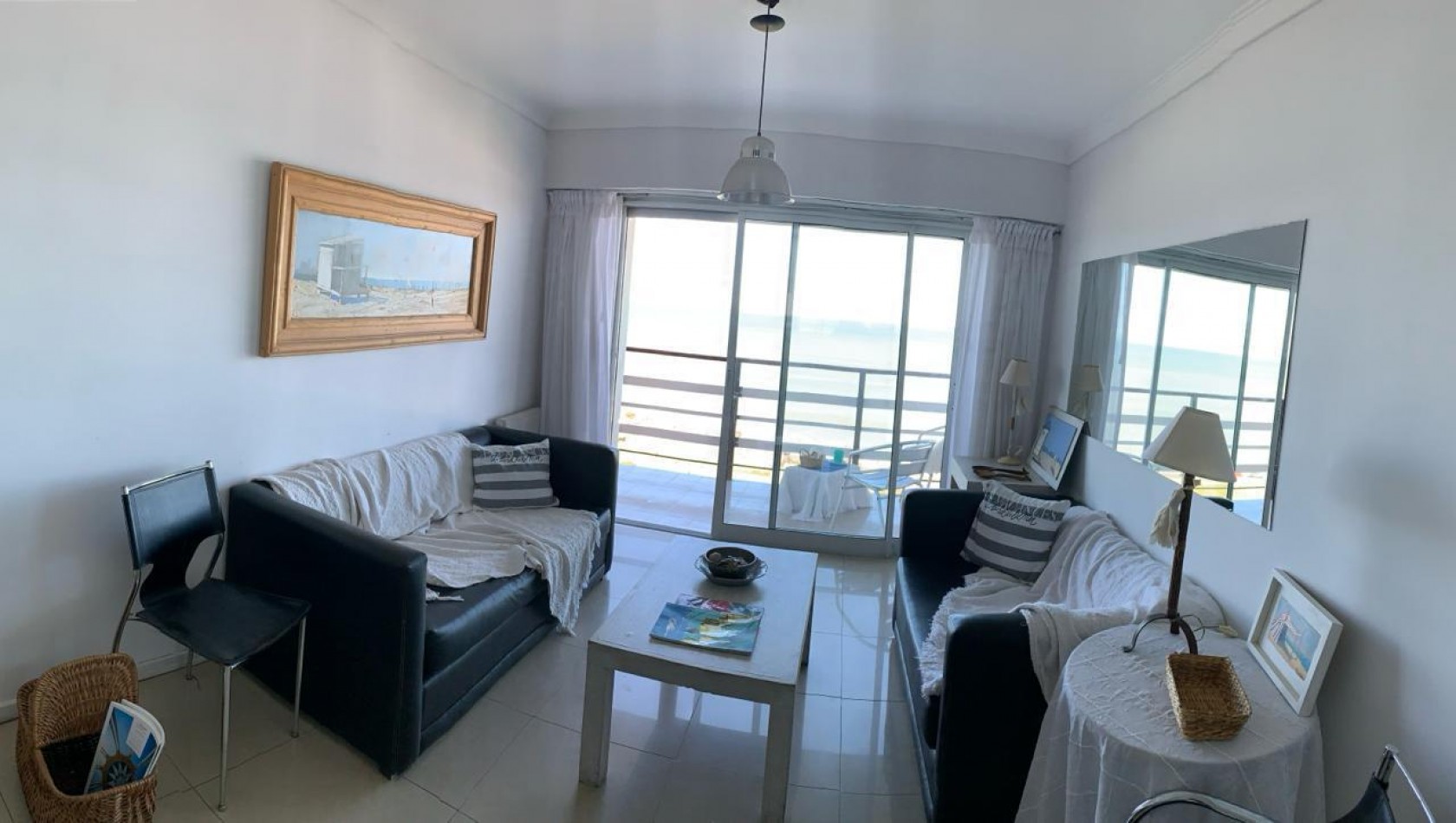 Alquiler 12 meses - Depto. 3 amb. con dependencia, cochera y vista al mar