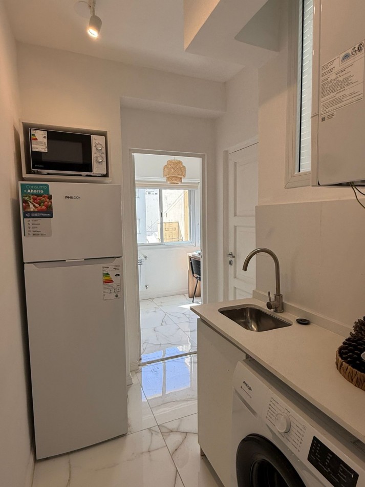 Venta - Departamento amoblado de tres ambientes con escritorio.